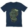 Sötétkék Harry Potter férfi V-nyakú póló - Slytherin