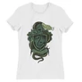 Fehér Harry Potter női rövid ujjú póló - Slytherin