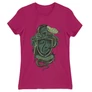 Pink Harry Potter női rövid ujjú póló - Slytherin