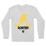 Fehér Harry Potter férfi hosszú ujjú póló - Sorted Hufflepuff