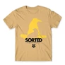 Homok Harry Potter férfi rövid ujjú póló - Sorted Hufflepuff