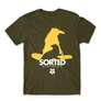 Khaki Harry Potter férfi rövid ujjú póló - Sorted Hufflepuff