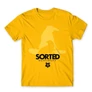 Sárga Harry Potter férfi rövid ujjú póló - Sorted Hufflepuff
