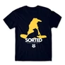Sötétkék Harry Potter férfi rövid ujjú póló - Sorted Hufflepuff