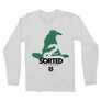 Fehér Harry Potter férfi hosszú ujjú póló - Sorted Slytherin