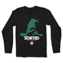 Fekete Harry Potter férfi hosszú ujjú póló - Sorted Slytherin