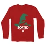 Piros Harry Potter férfi hosszú ujjú póló - Sorted Slytherin