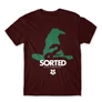 Bordó Harry Potter férfi rövid ujjú póló - Sorted Slytherin