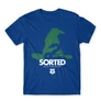 Királykék Harry Potter férfi rövid ujjú póló - Sorted Slytherin
