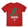 Piros Harry Potter férfi rövid ujjú póló - Sorted Slytherin