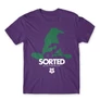 Sötétlila Harry Potter férfi rövid ujjú póló - Sorted Slytherin