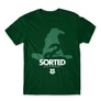 Sötétzöld Harry Potter férfi rövid ujjú póló - Sorted Slytherin