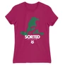 Pink Harry Potter női rövid ujjú póló - Sorted Slytherin