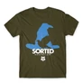 Khaki Harry Potter férfi rövid ujjú póló - Sorted Ravenclaw