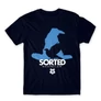 Sötétkék Harry Potter férfi rövid ujjú póló - Sorted Ravenclaw