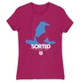 Pink Harry Potter női rövid ujjú póló - Sorted Ravenclaw