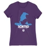 Sötétlila Harry Potter női rövid ujjú póló - Sorted Ravenclaw