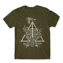 Khaki Harry Potter férfi rövid ujjú póló - The three brothers