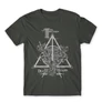 Sötétszürke Harry Potter férfi rövid ujjú póló - The three brothers