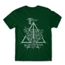 Sötétzöld Harry Potter férfi rövid ujjú póló - The three brothers