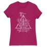 Pink Harry Potter női rövid ujjú póló - The three brothers