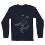 Sötétkék Harry Potter férfi hosszú ujjú póló - Ravenclaw Constellation
