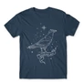 Denim Harry Potter férfi hosszú ujjú póló - Ravenclaw Constellation