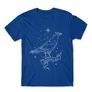 Királykék Harry Potter férfi hosszú ujjú póló - Ravenclaw Constellation