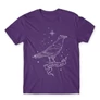 Sötétlila Harry Potter férfi hosszú ujjú póló - Ravenclaw Constellation