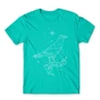 Türkiz Harry Potter férfi hosszú ujjú póló - Ravenclaw Constellation