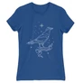 Királykék Harry Potter női rövid ujjú póló - Ravenclaw Constellation