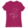 Pink Harry Potter női rövid ujjú póló - Ravenclaw Constellation