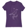 Sötétlila Harry Potter női rövid ujjú póló - Ravenclaw Constellation