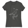 Sötétszürke Harry Potter női rövid ujjú póló - Ravenclaw Constellation