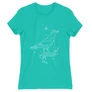 Türkiz Harry Potter női rövid ujjú póló - Ravenclaw Constellation