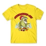 Citromsárga Santasaurus Rex férfi rövid ujjú póló