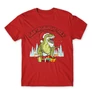Piros Santasaurus Rex férfi rövid ujjú póló