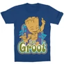 Királykék A galaxis őrzői gyerek rövid ujjú póló - Dancing Groot