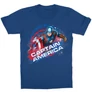 Királykék Marvel Amerika Kapitány gyerek rövid ujjú póló - Captain America Splash