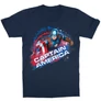Sötétkék Marvel Amerika Kapitány gyerek rövid ujjú póló - Captain America Splash