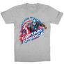 Sportszürke Marvel Amerika Kapitány gyerek rövid ujjú póló - Captain America Splash