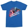 Kép 4/8 - Királykék Amerika Kapitány férfi rövid ujjú póló - Captain America Splash