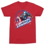 Kép 5/8 - Piros Amerika Kapitány férfi rövid ujjú póló - Captain America Splash