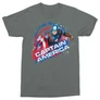 Sötétszürke Amerika Kapitány férfi rövid ujjú póló - Captain America Splash