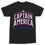 Kép 3/8 - Fekete Amerika Kapitány férfi rövid ujjú póló - Retro Logo