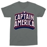 Kép 7/8 - Sötétszürke Amerika Kapitány férfi rövid ujjú póló - Retro Logo