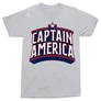 Sportszürke Amerika Kapitány férfi rövid ujjú póló - Retro Logo
