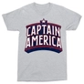 Kép 8/8 - Sportszürke Amerika Kapitány férfi rövid ujjú póló - Retro Logo