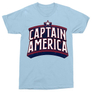 Kép 12/12 - Világoskék Amerika Kapitány férfi rövid ujjú póló - Retro Logo