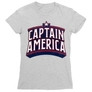 Kép 6/6 - Sportszürke Amerika Kapitány női rövid ujjú póló - Retro Logo